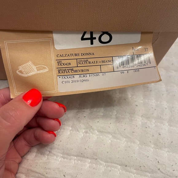 Miu Miu Raffia Rhinestone slides - Picture 5 of 5